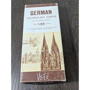 VTG Vis-Ed German Vocabulary Flash Cards Educational Home Foreign Language Study